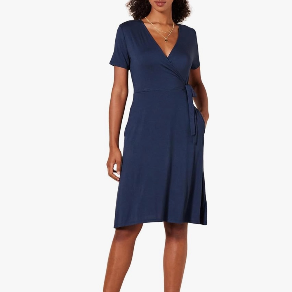 Amazon essentials jersey knit wrap dress in size XL